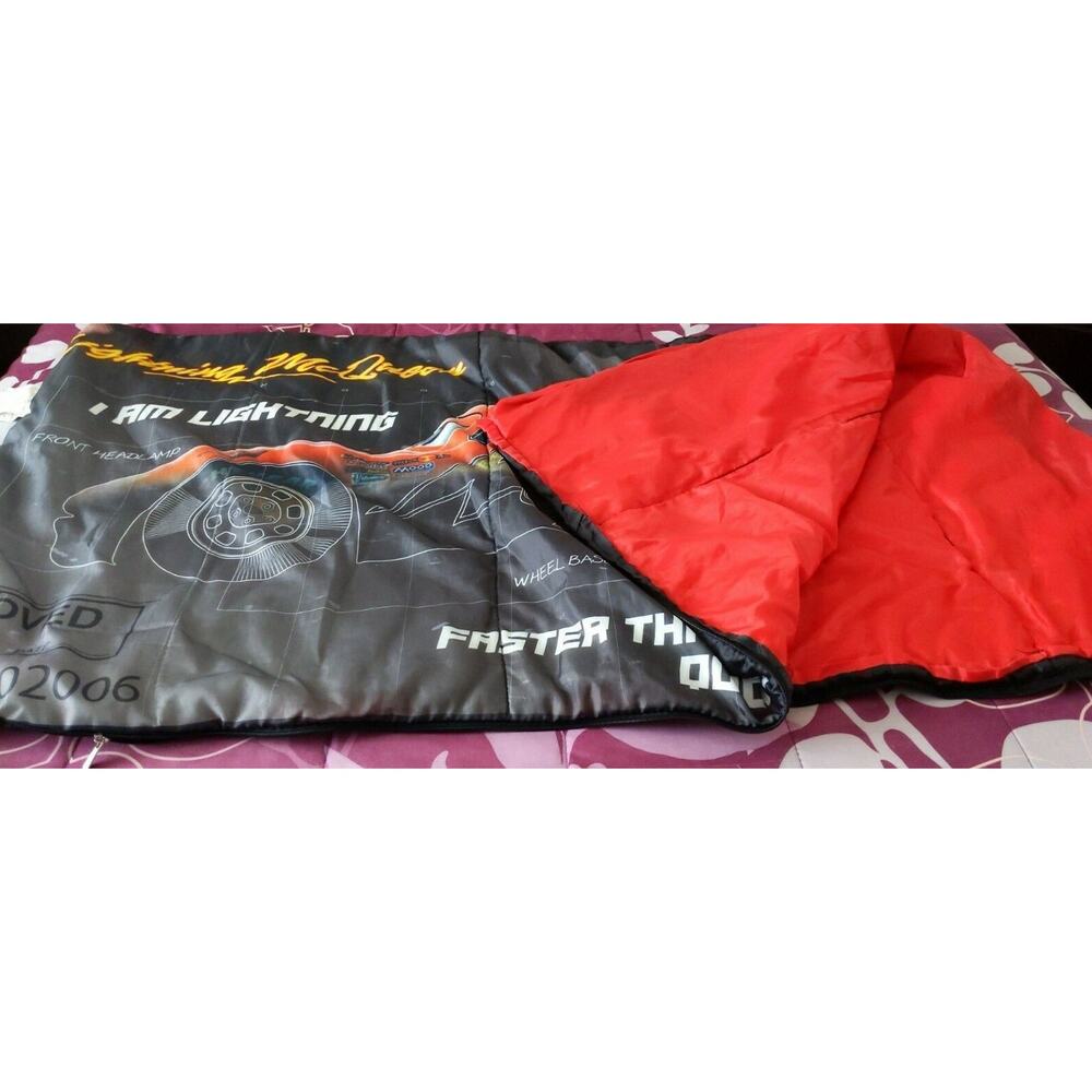 Disney Pixar Cars Lightning Mcqueen Light Weight Sleeping Bag Boys Child Kids